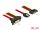 Delock Kabel SATA 6 Gb/s 7 Pin Buchse + SATA 15 Pin Strom Stecker > SATA 22 Pin Buchse unten gewinkelt Metall 30 cm