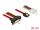 Delock Kabel SATA 6 Gb/s 7 Pin Buchse + Molex 4 Pin Strom Stecker > SATA 22 Pin Buchse unten gewinkelt Metall 30 cm