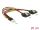 Delock Kabel Power Floppy 4 Pin Stecker > 2 x SATA 15 Pin Buchse Metall 20 cm