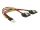 Delock Kabel Power Floppy 4 Pin Stecker > 2 x SATA 15 Pin Buchse Metall 20 cm
