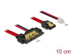 Delock Kabel SATA 6 Gb/s 7 Pin Buchse + 2 Pin Strom Buchse > SATA 22 Pin Buchse gerade (5 V) Metall 10 cm