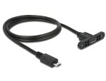 Delock Kabel USB 2.0 Micro-B Buchse zum Einbau > USB 2.0 Micro-B Stecker 1 m
