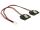 Delock Kabel Power 2 Pin Buchse > 2 x SATA 15 Pin Buchse (5 V) Metall 20 cm
