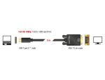 Delock Kabel USB Type-C™ Stecker > VGA Stecker (DP Alt Mode) 3 m schwarz