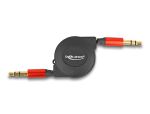 Delock Audio Aufrollkabel 3,5 mm 3 Pin Klinkenstecker zu Klinkenstecker 90 cm
