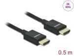 Delock Koaxiales High Speed HDMI Kabel 48 Gbps 8K 60 Hz schwarz 0.5 m