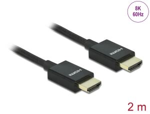Delock Koaxiales High Speed HDMI Kabel 48 Gbps 8K 60 Hz schwarz 2 m