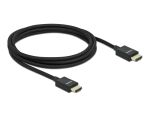 Delock Koaxiales High Speed HDMI Kabel 48 Gbps 8K 60 Hz schwarz 2 m