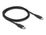 Delock Slim Daten- und Ladekabel USB Type-C™ zu Lightning™ für iPhone™, iPad™, iPod™ schwarz 1 m MFi