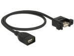 Delock Kabel USB 2.0 Typ-A Buchse > USB 2.0 Typ-A Buchse zum Einbau 0,5 m