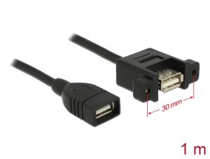 Delock Kabel USB 2.0 Typ-A Buchse > USB 2.0 Typ-A Buchse zum Einbau 1 m