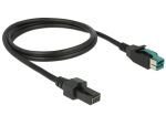 Delock PoweredUSB Kabel Stecker 12 V > 2 x 4 Pin Stecker 1 m für POS Drucker und Terminals