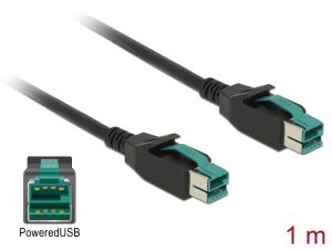 Delock PoweredUSB Kabel Stecker 12 V > PoweredUSB Stecker 12 V 1 m für POS Drucker und Terminals