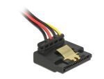 Delock Stromkabel SATA 15 Pin Buchse > 4 Pin Molex Stecker Metall 30 cm