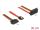 Delock Kabel SATA 6 Gb/s 7 Pin Buchse + SATA 15 Pin Strom Stecker > SATA 22 Pin Buchse oben gewinkelt Metall 30 cm
