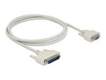 Delock Serielles Kabel D-Sub 25 Stecker zu D-Sub 9 Buchse 2 m