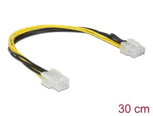 Delock PCI Express Stromkabel 6 Pin Buchse > 8 Pin Stecker 30 cm