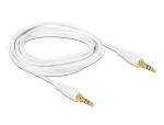Delock Klinkenkabel 3,5 mm 3 Pin Stecker > Stecker 2 m weiß