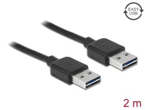 Delock Kabel EASY-USB 2.0 Typ-A Stecker > EASY-USB 2.0 Typ-A Stecker 2 m schwarz