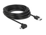 Delock Kabel EASY-USB 2.0 Typ-A Stecker > EASY-USB 2.0 Typ Micro-B Stecker gewinkelt links / rechts 5 m schwarz
