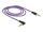 Delock Klinkenkabel 3,5 mm 4 Pin Stecker > Stecker gewinkelt 1 m violett