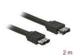 Delock Kabel eSATA 3 Gb/s Buchse > eSATA Buchse 2 m schwarz