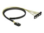 Delock Kabel Mini SAS SFF-8087 > 4 x SATA 7 Pin gewinkelt 0,5 m
