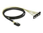 Delock Kabel Mini SAS SFF-8087 > 4 x SATA 7 Pin gewinkelt 1 m