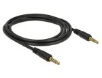 Delock Klinkenkabel 3,5 mm 5 Pin Stecker zu Stecker 2 m schwarz