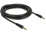 Delock Klinkenkabel 3,5 mm 5 Pin Stecker zu Stecker 3 m schwarz