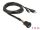 Delock Kabel USB Typ-A Stecker + 3,5 mm 4 Pin Klinkenstecker > Einbaubuchse USB Typ-A Buchse + 3,5 mm 4 Pin Klinkenbuchse (Audio) 1,5 m schwarz