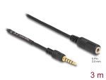Delock Verlängerungskabel Klinke 3,5 mm 5 Pin Stecker zu Buchse 3 m schwarz