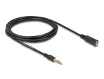 Delock Verlängerungskabel Klinke 3,5 mm 5 Pin Stecker zu Buchse 3 m schwarz