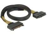 Delock Verlängerungskabel U.2 SFF-8639 Stecker > U.2 SFF-8639 Buchse 0,5 m