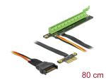 Delock Riser Karte PCI Express x1 zu x16 mit flexiblem Kabel 80 cm