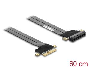 Delock Riser Karte PCI Express x4 zu x4 mit flexiblem Kabel 60 cm