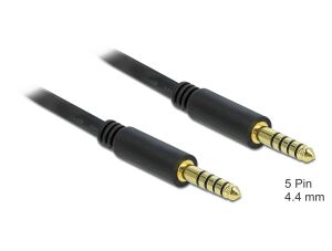 Delock Klinkenkabel 4,4 mm 5 Pin Stecker zu Stecker 2 m schwarz