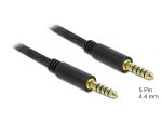 Delock Klinkenkabel 4,4 mm 5 Pin Stecker zu Stecker 2 m schwarz