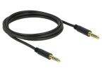 Delock Klinkenkabel 4,4 mm 5 Pin Stecker zu Stecker 2 m schwarz