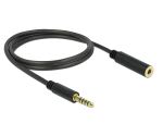 Delock Verlängerungskabel Klinke 4,4 mm 5 Pin Stecker zu Buchse 1 m schwarz