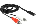 Delock Audio Kabel 2 x Cinchstecker zu 1 x 3,5 mm 3 Pin...
