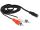 Delock Audio Kabel 2 x Cinchstecker zu 1 x 3,5 mm 3 Pin Klinkenbuchse 1,4 m