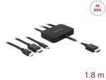 Delock USB-C™, HDMI oder mini DisplayPort zu 4K HDMI Adapterkabel 1,8 m