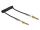 Delock Spiralkabel 3,5 mm 3 Pin Klinkenstecker zu Klinkenstecker mit Schraubadapter 1 m