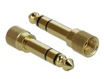Delock Spiralkabel 3,5 mm 3 Pin Klinkenstecker zu Klinkenstecker mit Schraubadapter 2 m