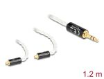 Delock Audio Kabel 3,5 mm 3 Pin Klinkenstecker zu 2 x MMCX Stecker 1,20 m