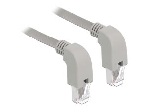 Delock Netzwerkkabel RJ45 Cat.6 S/FTP unten / unten gewinkelt 1 m