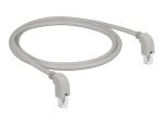 Delock Netzwerkkabel RJ45 Cat.6 S/FTP unten / unten gewinkelt 1 m