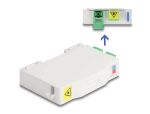 Delock LWL Anschlussdose für Hutschiene mit Spleißhalter und 2 x SC Simplex Kupplung