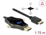 Delock 3 in 1 Monitorkabel mit USB-C™ / DisplayPort...
